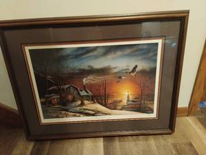 lot 225 image: Terry Redlin Print The Sharing Season Hand Signed Edition