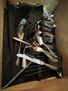lot 179 image: Collection OF Silverplated Silverware