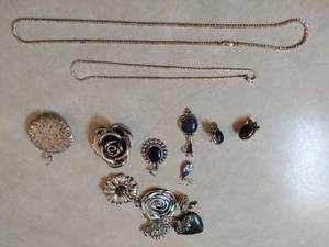 lot 182 image: Collection OF Sterling Silver Jewelry