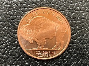 1 Ounce .999 Fine Copper Round