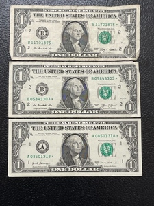 3 - One Dollar Star Notes