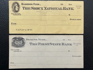 Vintage Bank Checks