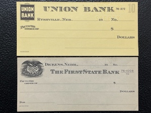 Vintage Bank Checks