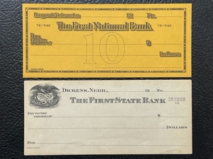 Vintage Bank Checks