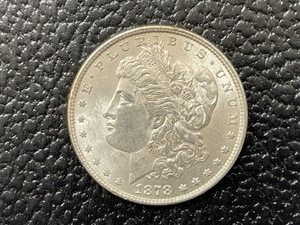 1878 Morgan Dollar AU50 7 Tail Feathers