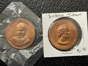 Richard Nixon & Andrew Johnson Tokens