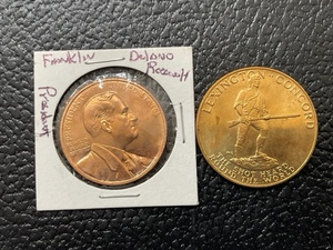 Franklin Roosevelt & Paul Revere Tokens