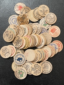 54 Wood Tokens