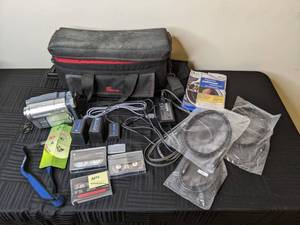 lot 109 image: Sony Handycam Camcorder and Accessories (Batteries, Cables, Cassettes, etc.)