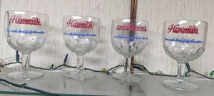 lot 42 image: Set of 4 Hamms Beer Goblets