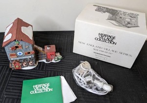 lot 143 image: Dept 56 Heritage Village Collection New England Village Series Blue Star Ice Co