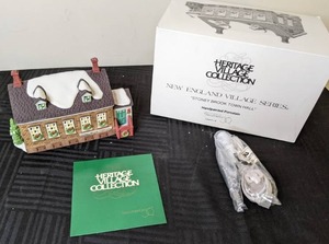 lot 144 image: Dept 56 Heritage Village Collection New England Village Series Stoney Brook Town Hall