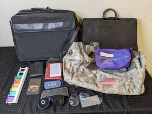 lot 125 image: BriefcaseMessenger Bags, Duffel Bag, Luggage Tags, Glasses & Sunglasses, Wallets, Small Notebooks