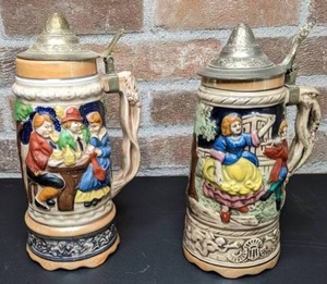 lot 201 image: Prost Two German Beer Stein Music Boxes