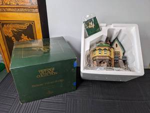lot 454 image: 1996 Dept. 56 Dickens Village- The Grapes Inn