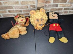 lot 245 image: Vintage and Well-Loved Mattel Larry, Mickey Mouse, and Puppy
