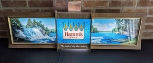 lot 1 image: RARE Vintage Hamms 1965 Panoramic Rippler Scenorama Beer Bar Sign St. Paul MN
