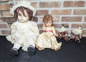 lot 230 image: Antie Clares Doll and Friends