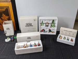 lot 444 image: Dept 56 Heritage Village Collection Lamplighter Accessory Kit, Shopkeepers, New England Winter Accessory Set, David Copperfield