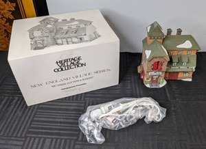 lot 411 image: Heritage Village Collection New England Village Series MC Grebe Cutters & Sleighs Lighted Ceramic Building, 1991
