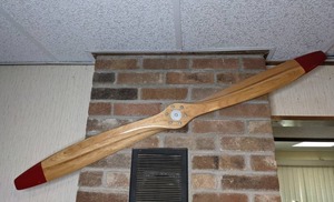 lot 253 image: Replica Vintage Flight Wooden Propeller with Wall Mount