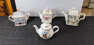 lot 495 image: A Set of Four Unique Teapots Windsor, Sadler, and Others