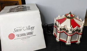 lot 469 image: Dept. 56 The Snow Village Collection The Carnival Carousel