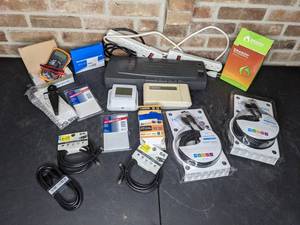 lot 509 image: Assortment of Electrical Supplies Power Strips, APC 500VA Power Back Up, HDMI Cables, RG6 Coax Cables, Di Vinci Tripod, Digital Multimeter, Solar Charge Controller and More
