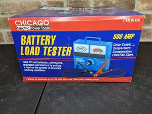 lot 534 image: Chicago Electric Power Tools- Battery Load Tester 500 Amp