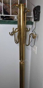 lot 580 image: Tall 69 Brass Coat Hanger