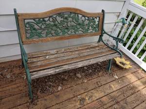 lot 634 image: Outdoor PatioGarden Wood Bench