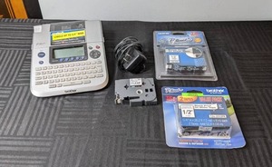 lot 576 image: Brother P-Touch Label Maker System with Extra 12 Tape