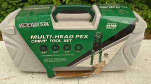 lot 29 image: Masterforce Multi-Head Pex Crimp Tool Set with Hard-Sided Plastic Case and Accessories