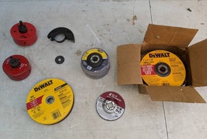 lot 794 image: Assortment of Metal Grinding Wheels Dewalt, Stark and More