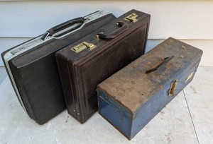 lot 795 image: Vintage Union Tool Box and Two Briefcases with Contents