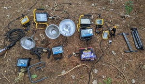 lot 753 image: A Variety of Different Types of Work Lights- includes Zenith Motion Sensory Security Light