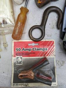 lot 739 image: Assortment of Tools Measuring Tape, Rosin-Core Solder, Hammers, Clamps, Cable Ties and More