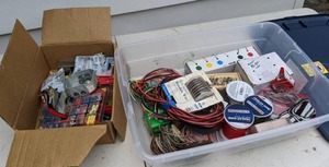 lot 667 image: Large Assortment of Rainbow Wire, Speaker Wire, Trailer Wire, Wire Wire, Connectors, Butt Splices and Much More
