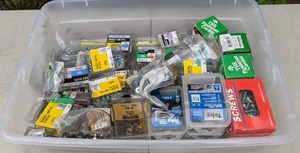 lot 713 image: Large Hardware Lot Nuts and Bolts and Screws, Oh My  Washers, and Anchors, Self Drilling, Machine, Sheet Metal, and More