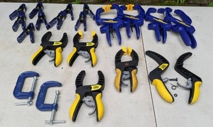 lot 710 image: Approximately 20 Pc. Lot of Toolshop and Irwin Clamps and Others