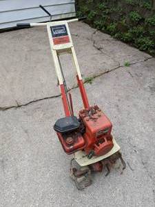 lot 678 image: Vintage Montgomery Ward Powr Craft 109CC Tiller Cultivator