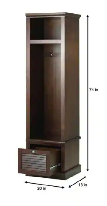 Shutter Modular Worn Black Large Open Right Locker