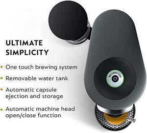 Nespresso Vertuo Plus Deluxe Coffee Espresso Maker by DeLonghi, Matte Black wAeroccino Milk Frother