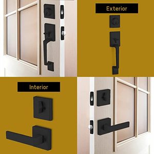 Entry Door Handleset in Matte Black Finish