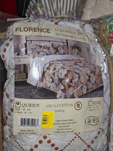 Glory Home Florence 3 Pc. Reversible Cotton Quilt Set, Queen