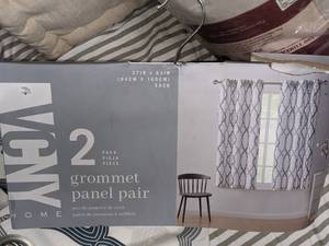 VCNY 2 Pc. Grommet Panel Window Panels, 37 x 63 Each