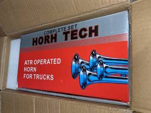 Vevor 4 Trumpet Super Loud Horn Kit wAir Compressor, Universal Fit for All Vehicles