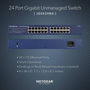 NETGEAR 24-Port Gigabit Ethernet Unmanaged Switch (JGS524)