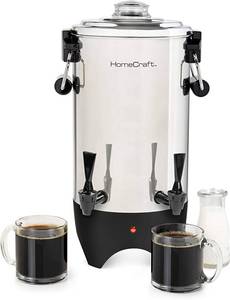 Home Craft 45 Cup Stainless Steel Double Spout Coffee Urn
