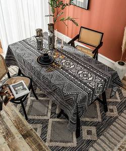 Charcoal Geometric Table Cloth